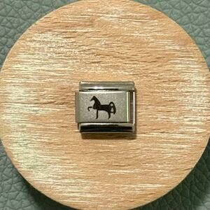 Horse Silhouette Italian Charm Bracelet Link